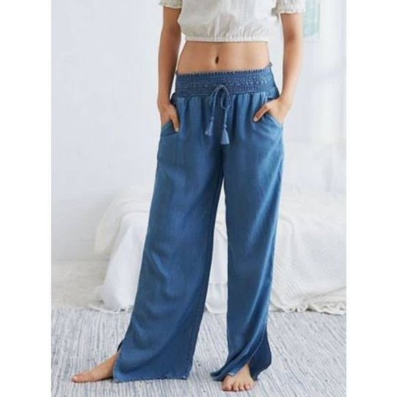 aerie Other - Aerie Wide Leg Drawstring Joggers Blue Size Small